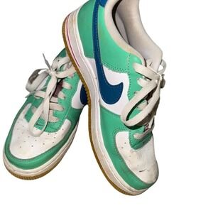 Nike Air Force‎ 1 Low LV8 Play GS Kids Sneakers Multicolor 4.5Y fair condition